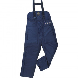 Navy blue polyester/cotton extreme cold suspender jumpsuit