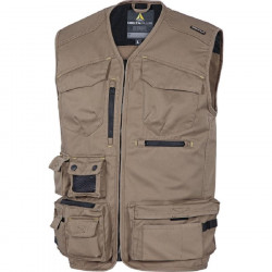 Gilet Mach5 printemps beige/noir