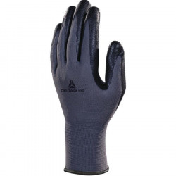 100% polyester palm nitrile black knitted glove VE722