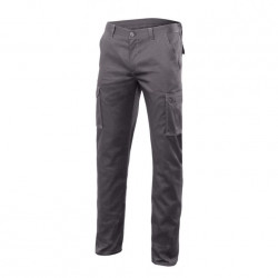 Pantalon multipoches stretch gris