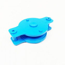 Carruch avec protection en plastique bleu