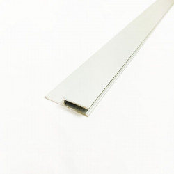 Matte aluminum guide "h" for polyester window 2 meters