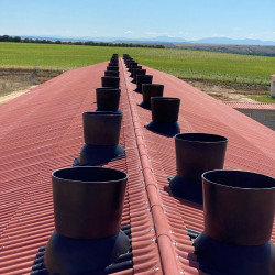 Complete chimney 560/750 high performance (Tube + Corrugated canopy)