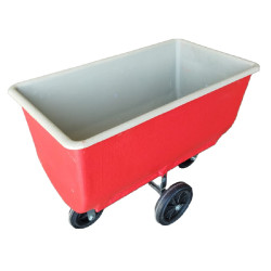 Polyester cart 300 kg 4 wheels (120x68x83cm)