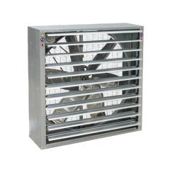 High flow stainless steel fan with shutter 1400rpm, 1hp (38,000 m3/h)