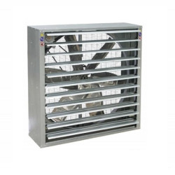 Ventilateur inox gros débit avec volet 1400rpm, 1,5cv - Trif. (44 000 m3/heure)