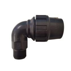 Coude avec filetage mâle en polyéthylène