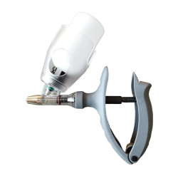 Syringe with adapter and 2 cc RI medication bottle