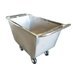 Stainless steel cart. 250 kg. / 4 wheels (1370x640x820) RI