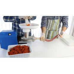 Electric mincer-sausage maker with removable cast iron head 22, 1HP motor