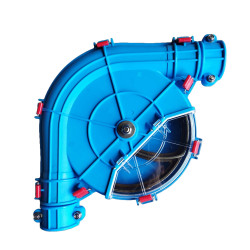 Plastic angle/corner quick-release 90º D-60 - With window - RI