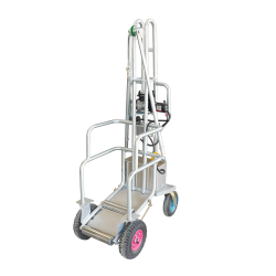 Carro de cadáveres motorizado con cabestrante 48V chásis galvanizado en caliente