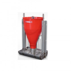 Trémie double ERRA E-400 plate en acier inoxydable
