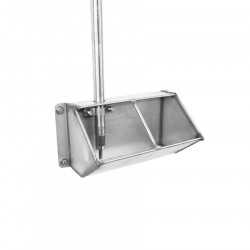 Cuvette sevrage inox L240 2 becs avec bride (sans tube ni tétine)